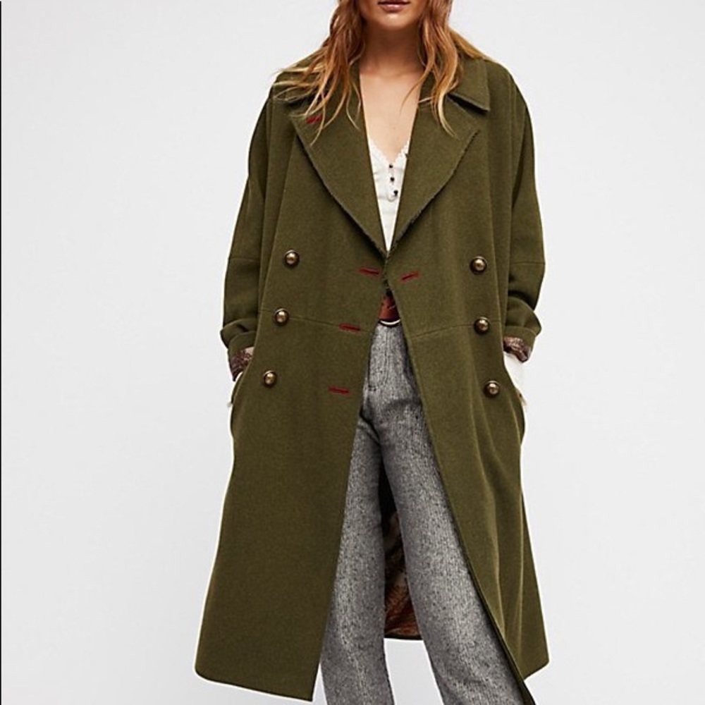 ISO!!🔎FREE PEOPLE -“Slouchy wool coat” size L/XL